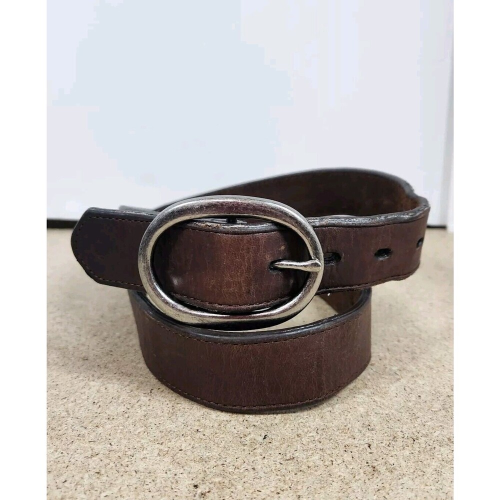 3D Belt Company Western Genuine LEATHER Belt‎ Men's Sz. 38 Brown Distressed